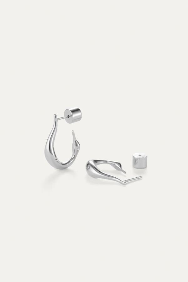 Jenny Bird Mini Colette Hoops - Silver