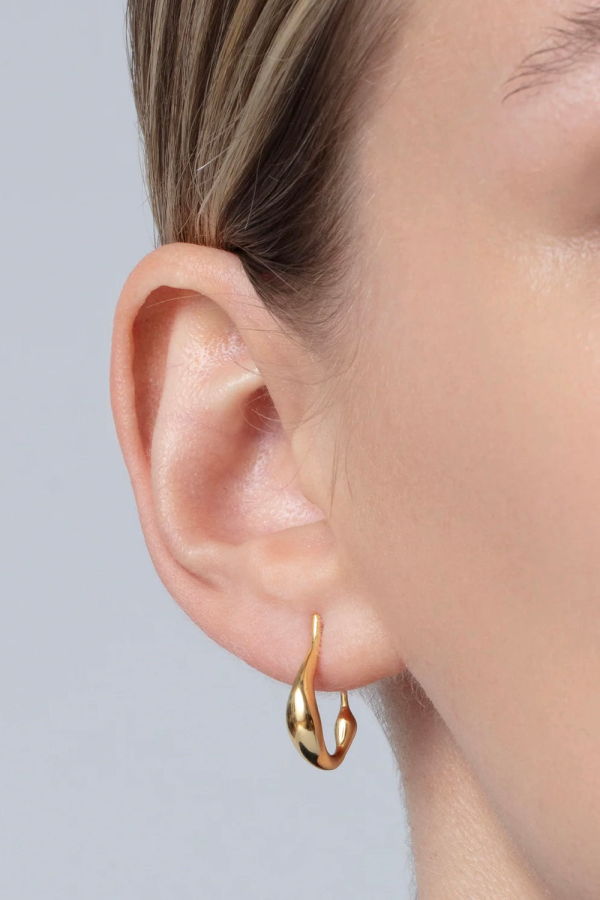 Jenny Bird Mini Colette Hoops - Gold