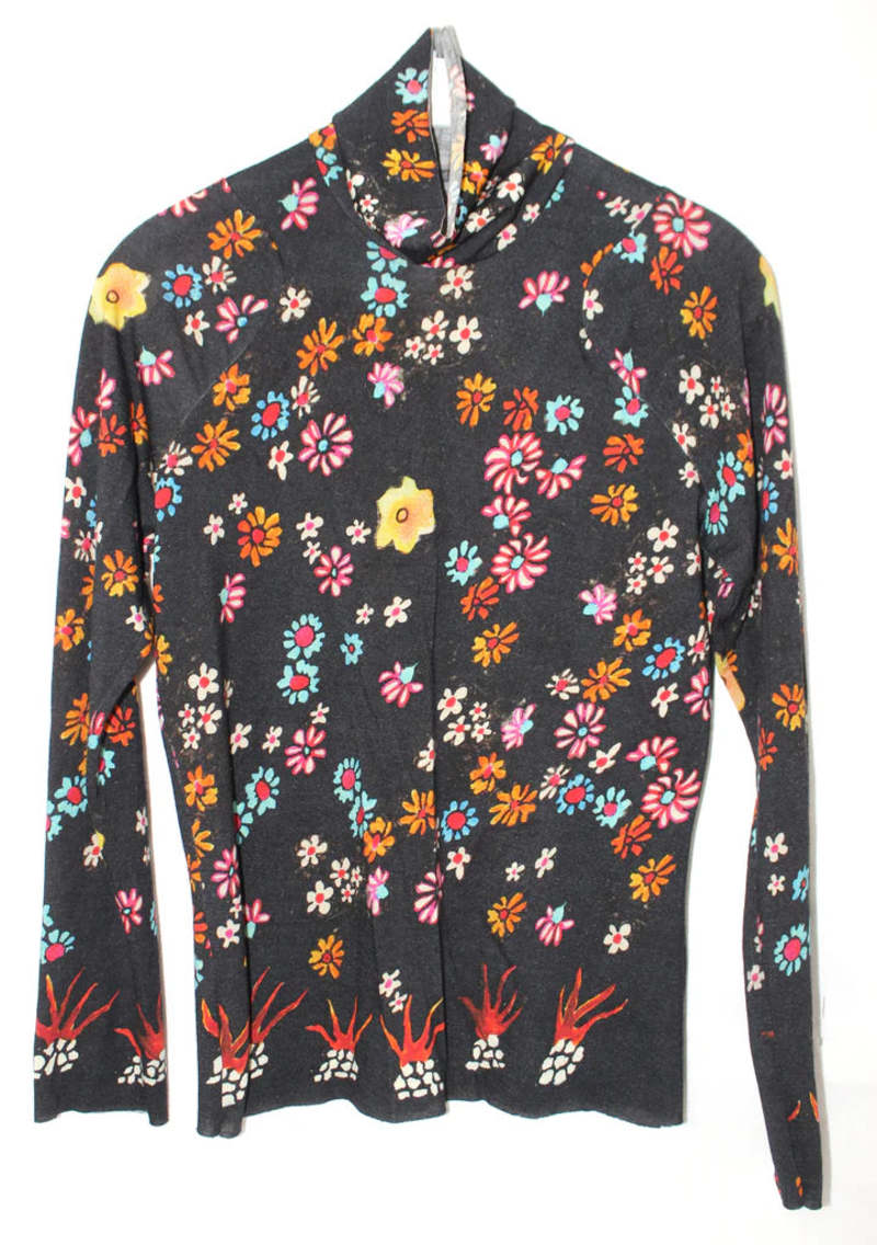 Anntian Wool Jersey Rolli Top - Print 3B