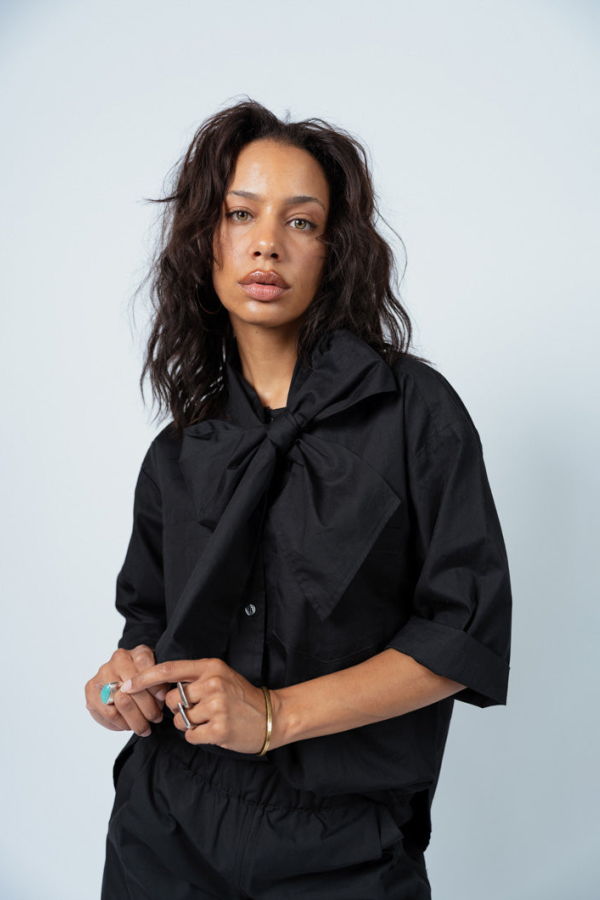 Aquarius Cocktail Dear Polly Blouse - Black