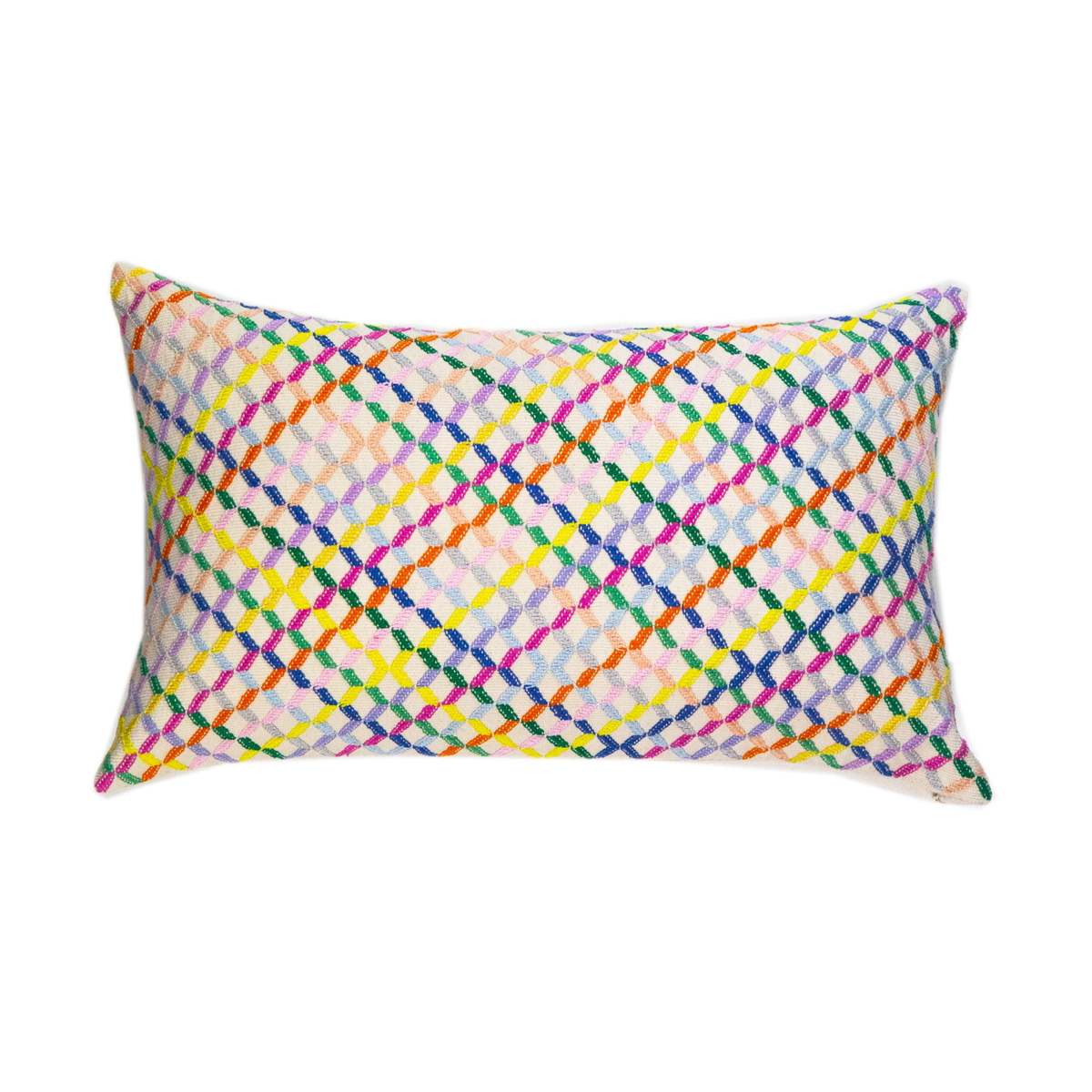 Archive New York Cotzal Paneled Square Pillow - Rainbow - Image 4 of 18
