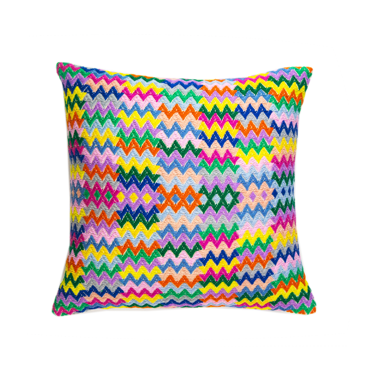 Archive New York Cotzal Paneled Square Pillow - Rainbow - Image 7 of 18