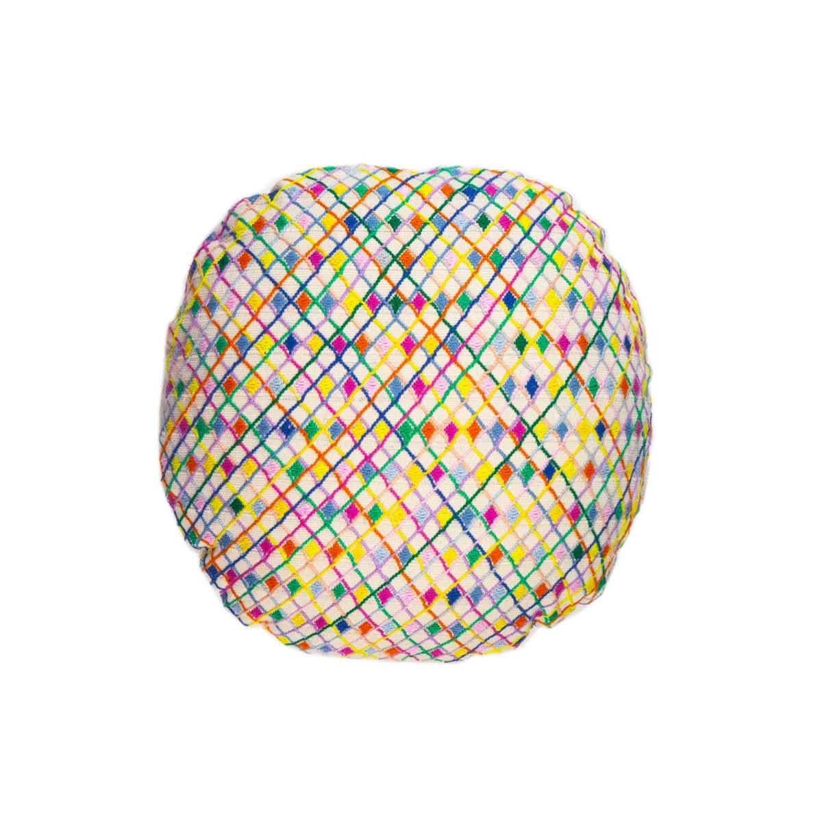Archive New York Cotzal Paneled Square Pillow - Rainbow - Image 9 of 18