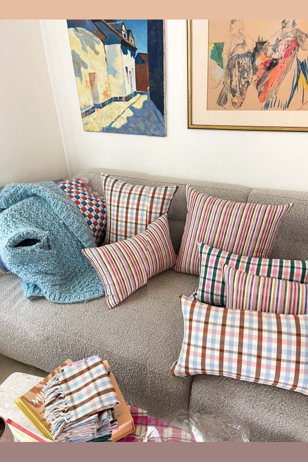 Archive New York Louisa Plaid Pillow