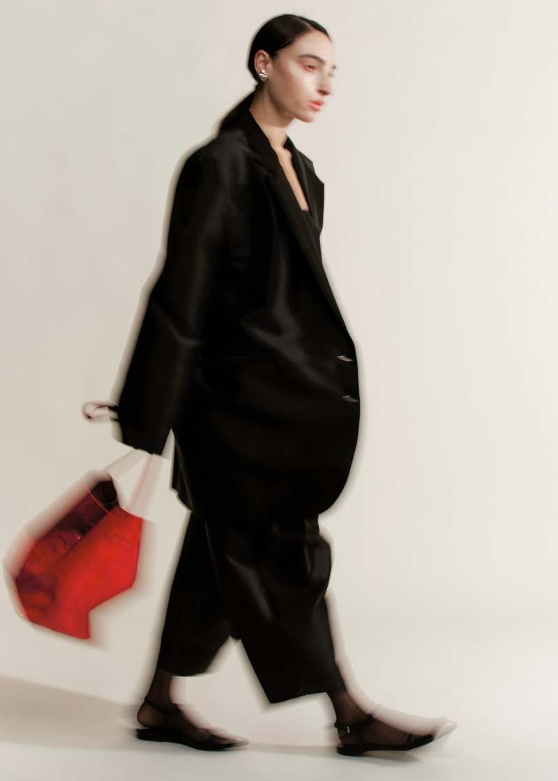 Modern Weaving Elongated Oversize Blazer