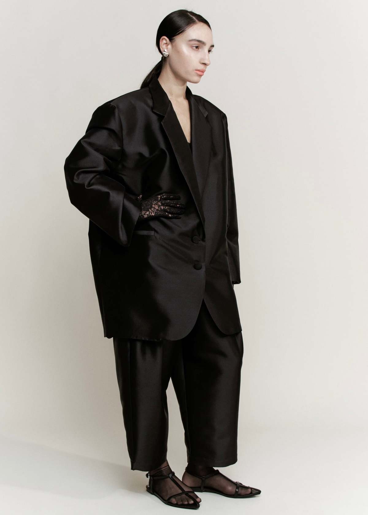 Modern Weaving Elongated Oversize Blazer - Image 4 of 4