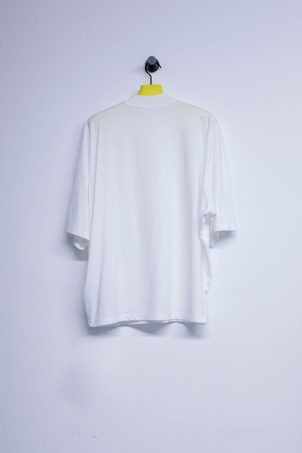 Jil Sander White Cotton Mock-Neck T-Shirt