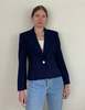 Ralph Lauren Vintage Cropped Pinstripe Wool Blazer - Thumbnail 1