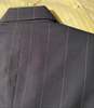 Ralph Lauren Vintage Cropped Pinstripe Wool Blazer - Thumbnail 7