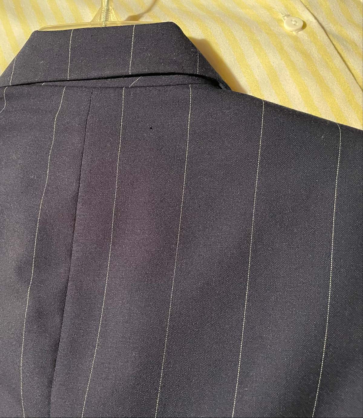 Ralph Lauren Vintage Cropped Pinstripe Wool Blazer - Image 7 of 8