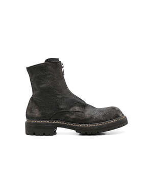 Guidi Black Coated Horse Reverse Leather GR05FRV_RU Zipped Big