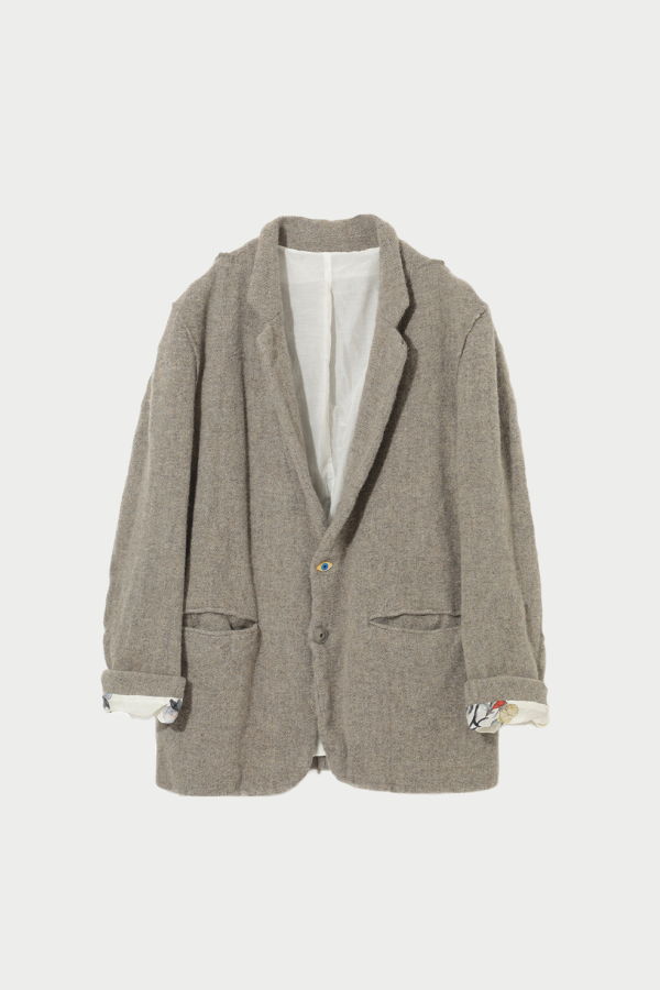 Undercover Eye-button Felted Wool Blazer