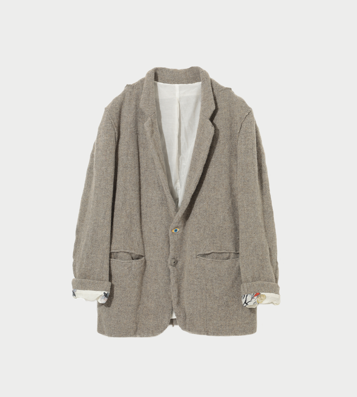 Undercover Eye-button Felted Wool Blazer - Image 1 of 11