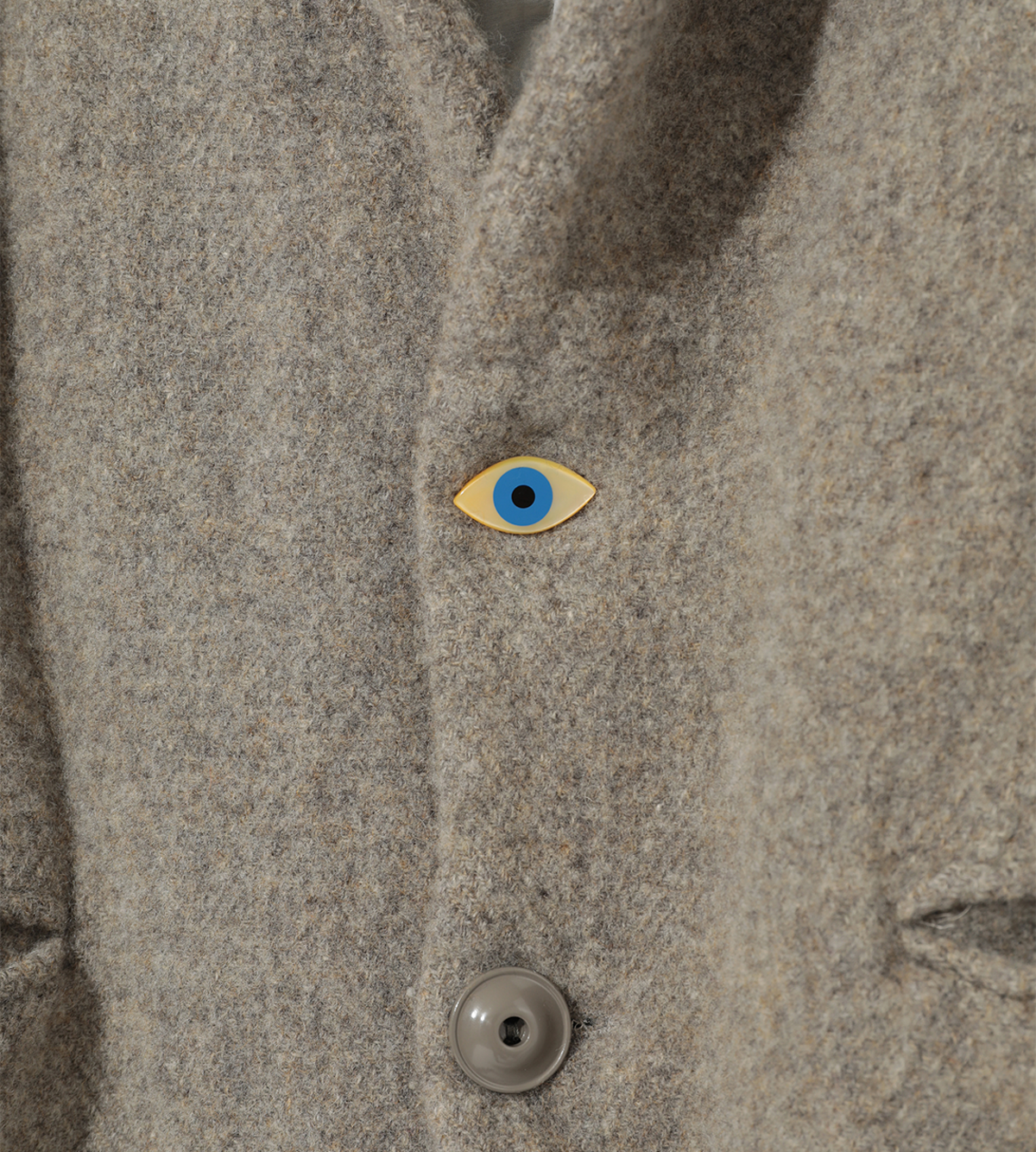 Undercover Eye-button Felted Wool Blazer - Image 5 of 11