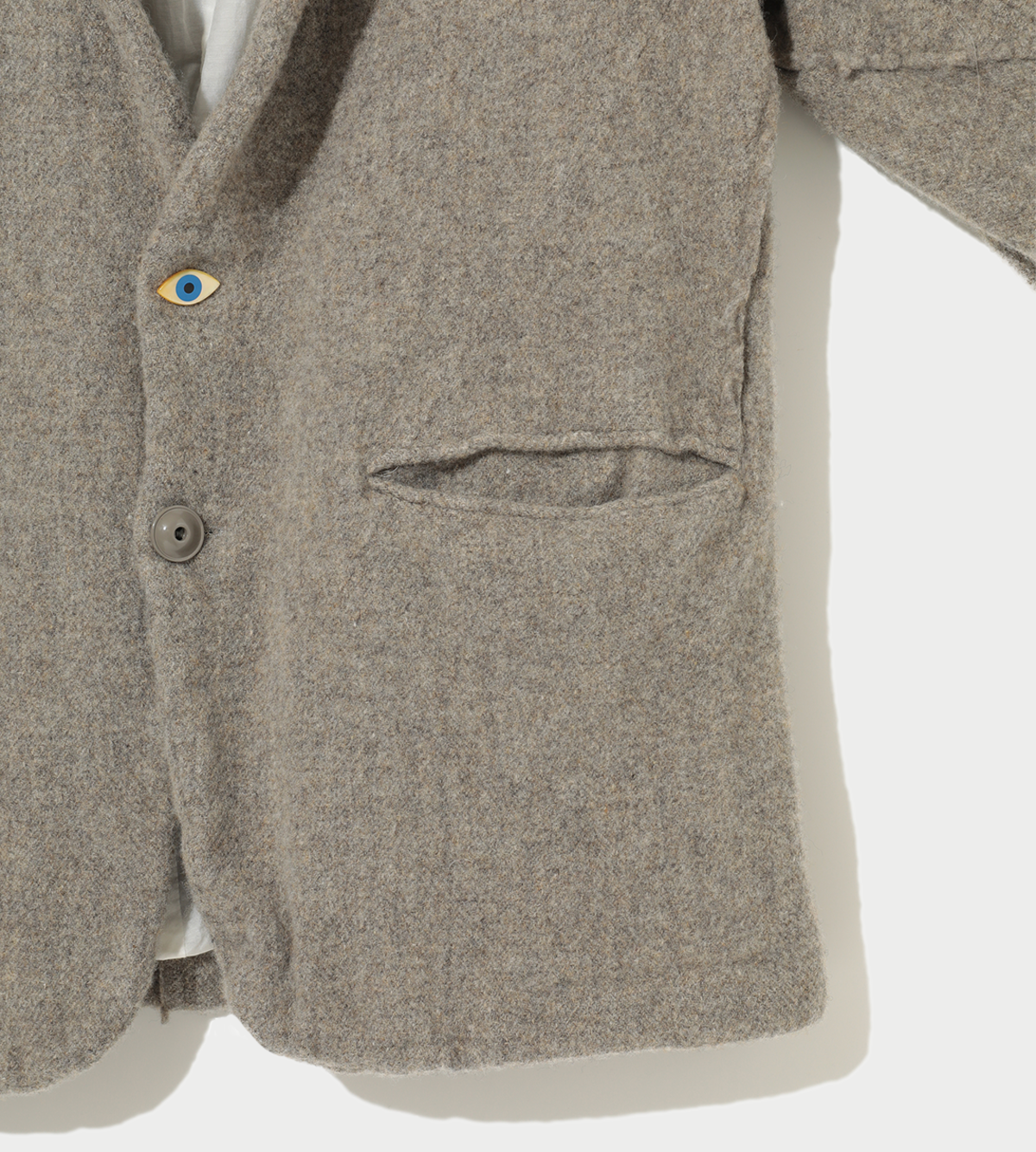 Undercover Eye-button Felted Wool Blazer - Image 9 of 11