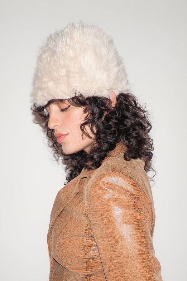 Clyde Faux Fur Toque hat - Cream Shag