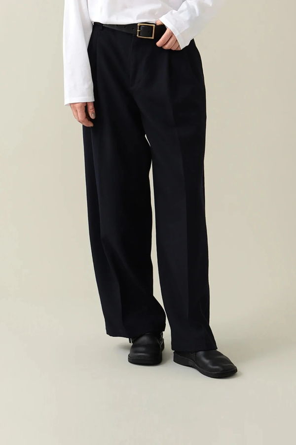 Pilgrim Surf + Supply Elena Wool Slouchy Trouser - Navy