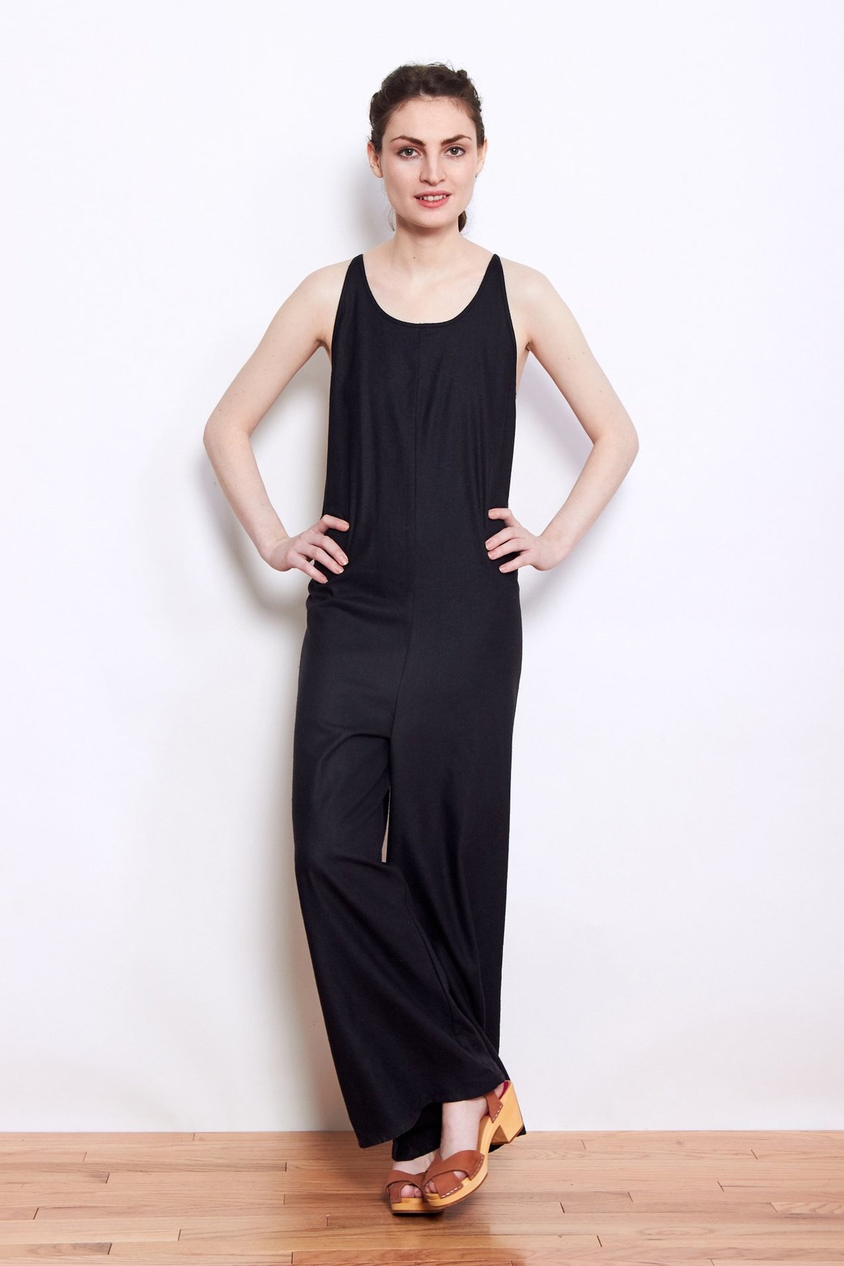 Baserange Base Range Raw Silk Otay Jumpsuit - Black | Garmentory