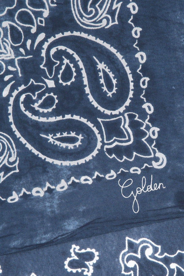 Golden Goose Printed Silk Foulard - Blue
