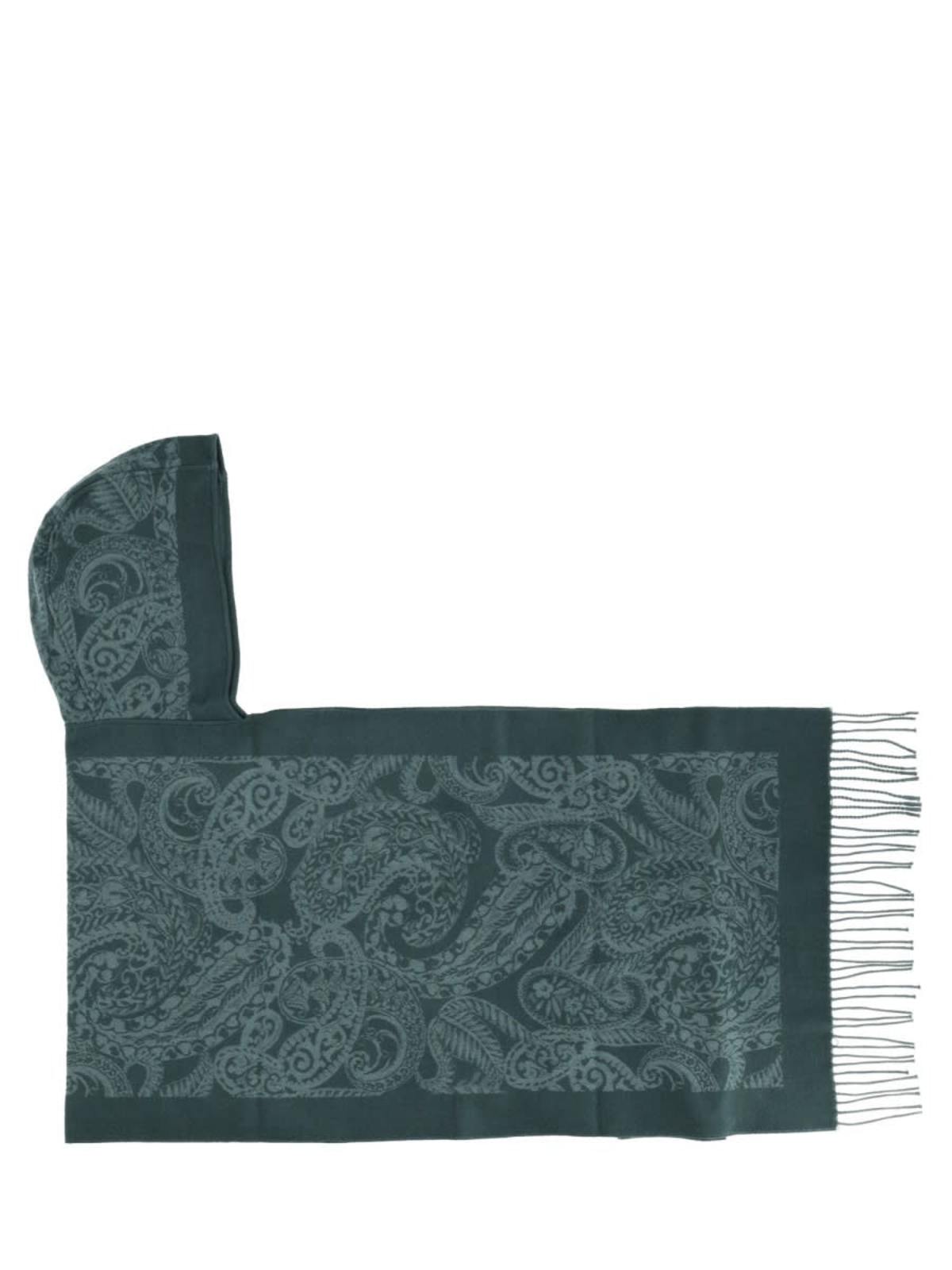 Etro Hooded Scarf - Green - Image 1 of 2