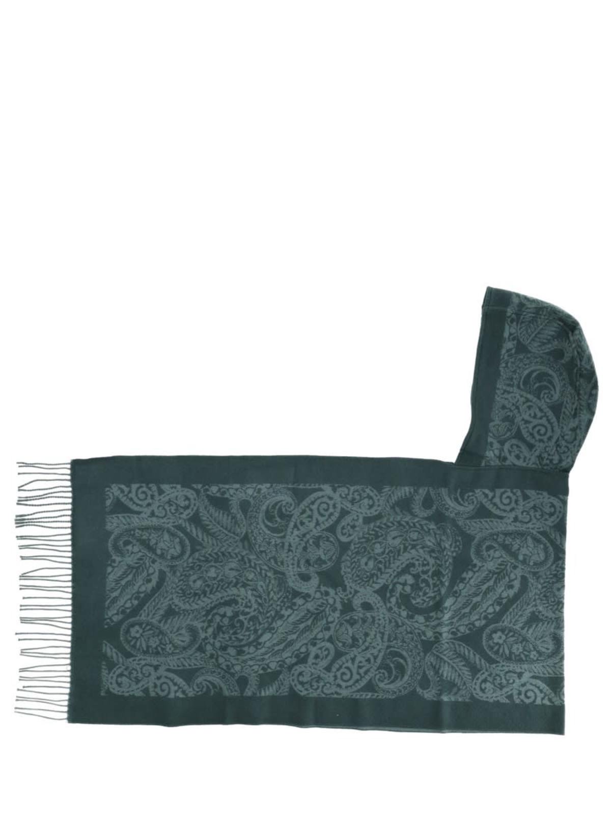 Etro Hooded Scarf - Green - Image 2 of 2