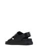 Alexander McQueen Leather Sandal With Double Buckle - Black/Silver - Thumbnail 3