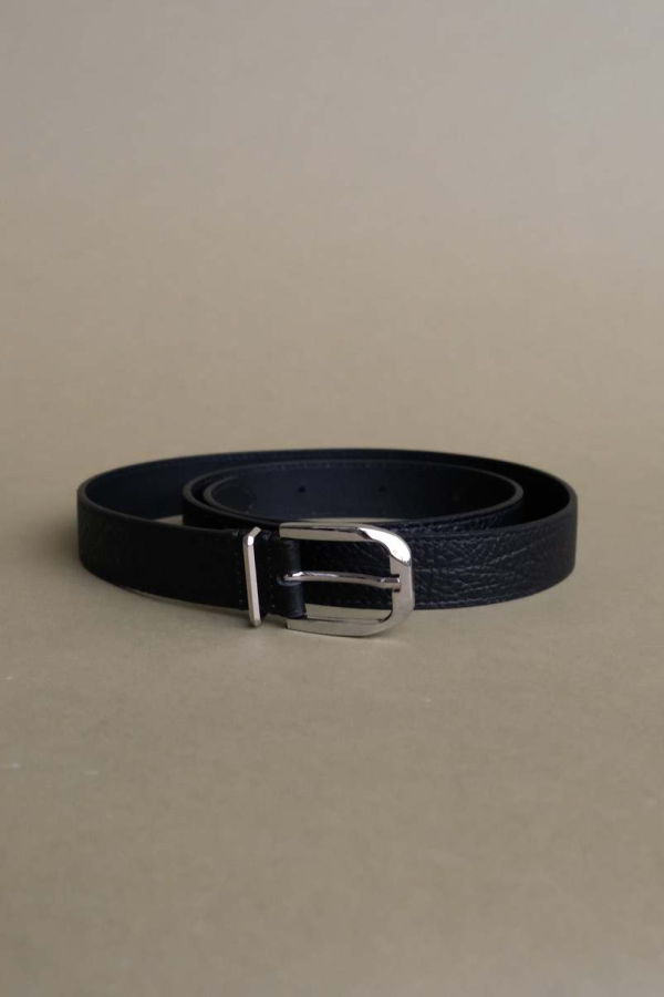 TONYWACK Embossed Leather Belt - Black