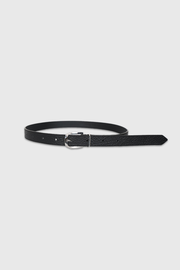 TONYWACK Embossed Leather Belt - Black