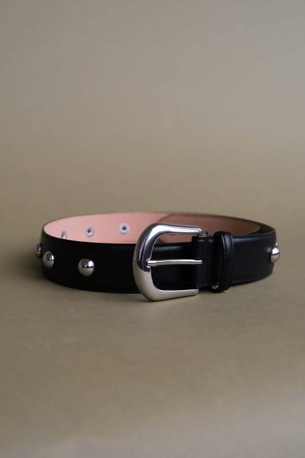 B-LOW THE BELT Kennedy Moto Belt - Black/Silver