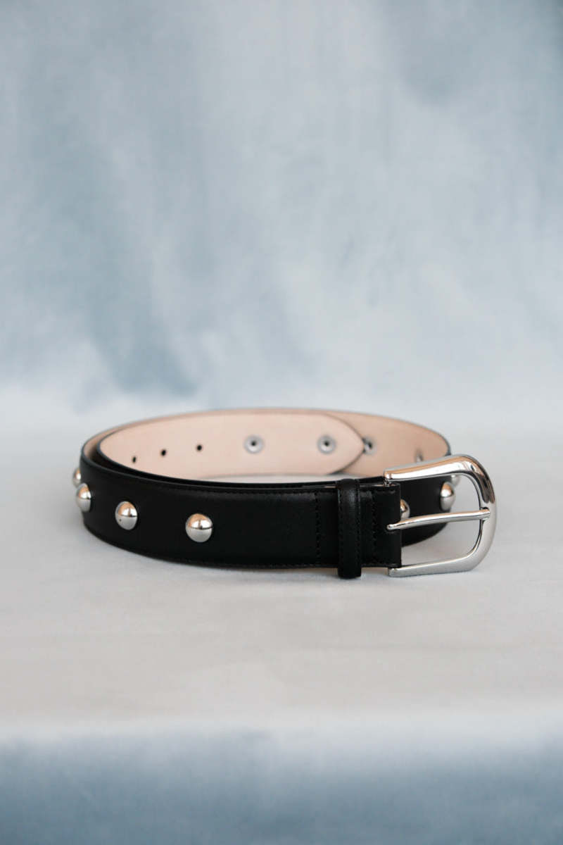 B-LOW THE BELT Kennedy Moto Belt - Black/Silver
