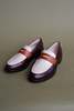 "INTENTIONALLY __________." Next Door Penny Loafer - Merlot Tri Tone - Thumbnail 2