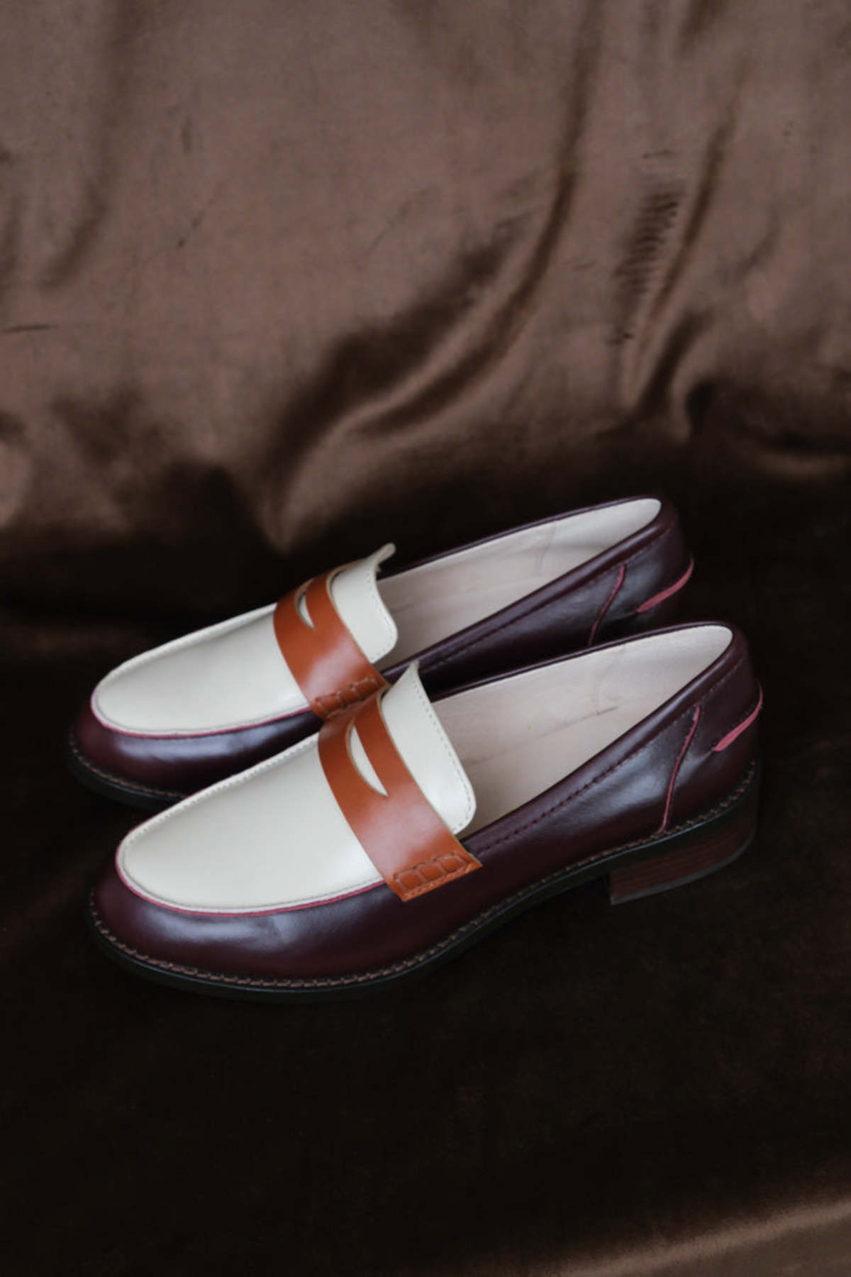 "INTENTIONALLY __________." Next Door Penny Loafer - Merlot Tri Tone - Image 6 of 10