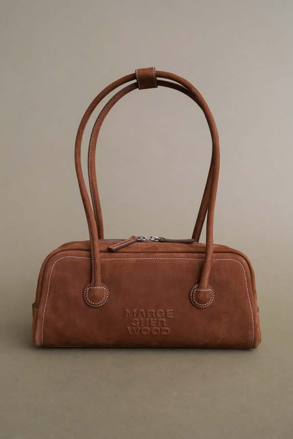 Marge Sherwood Soft Baguette Bag - Chestnut Nubuck