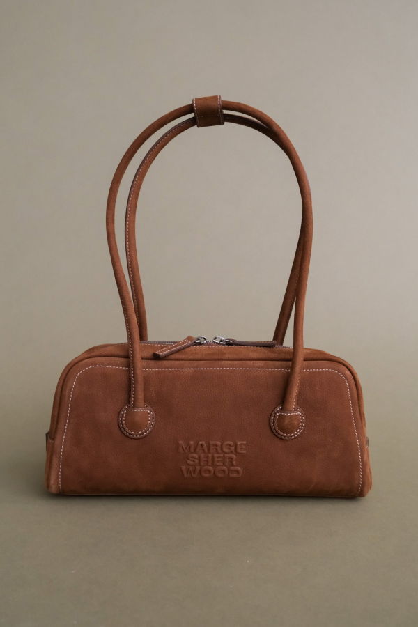 Marge Sherwood Soft Baguette Bag - Chestnut Nubuck