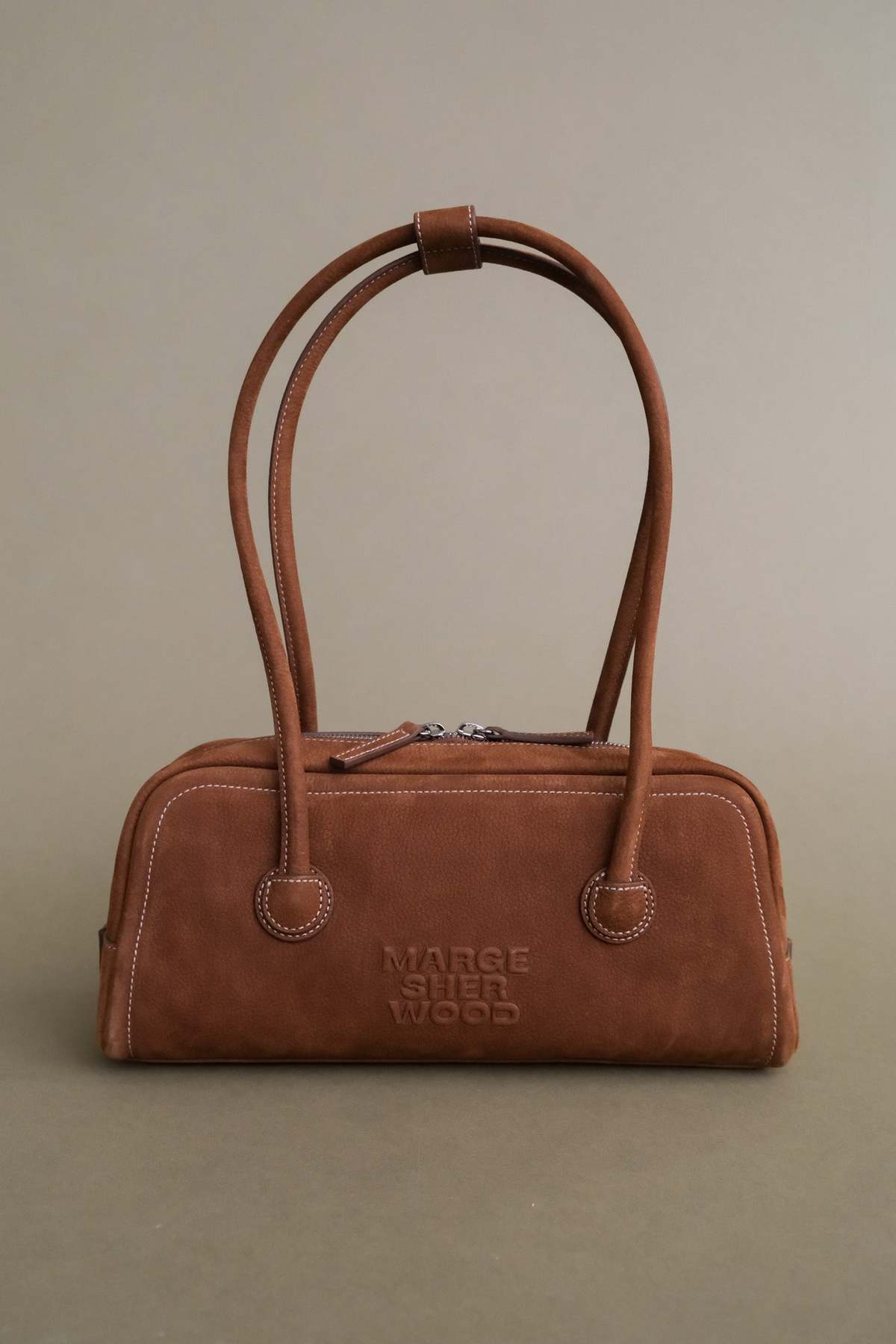 Marge Sherwood Soft Baguette Bag - Chestnut Nubuck | Garmentory