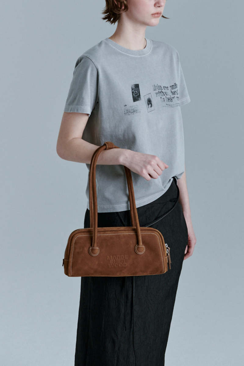 Marge Sherwood Soft Baguette Bag - Chestnut Nubuck