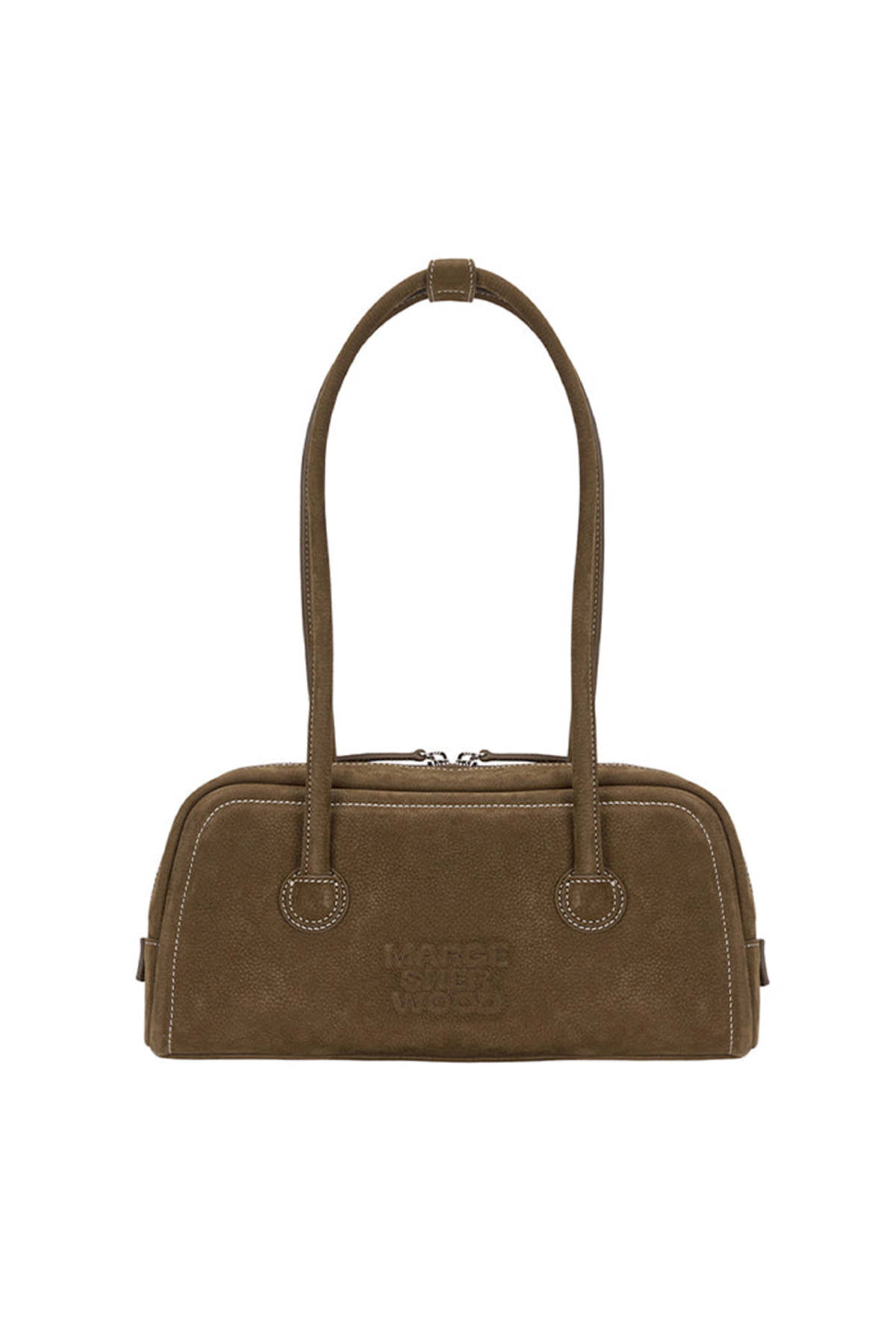 Marge Sherwood Soft Baguette Bag - Chestnut Nubuck - Image 6 of 7