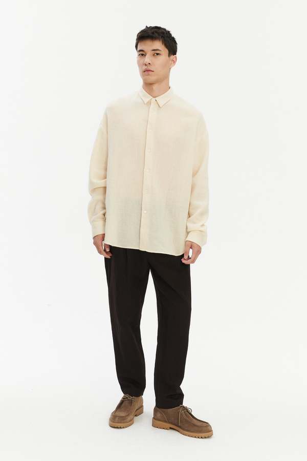 Delikatessen Oversized Shirt in Japanese Light Combed Wool Delikatessen Oversized Shirt in Japanese Light Combed Wool