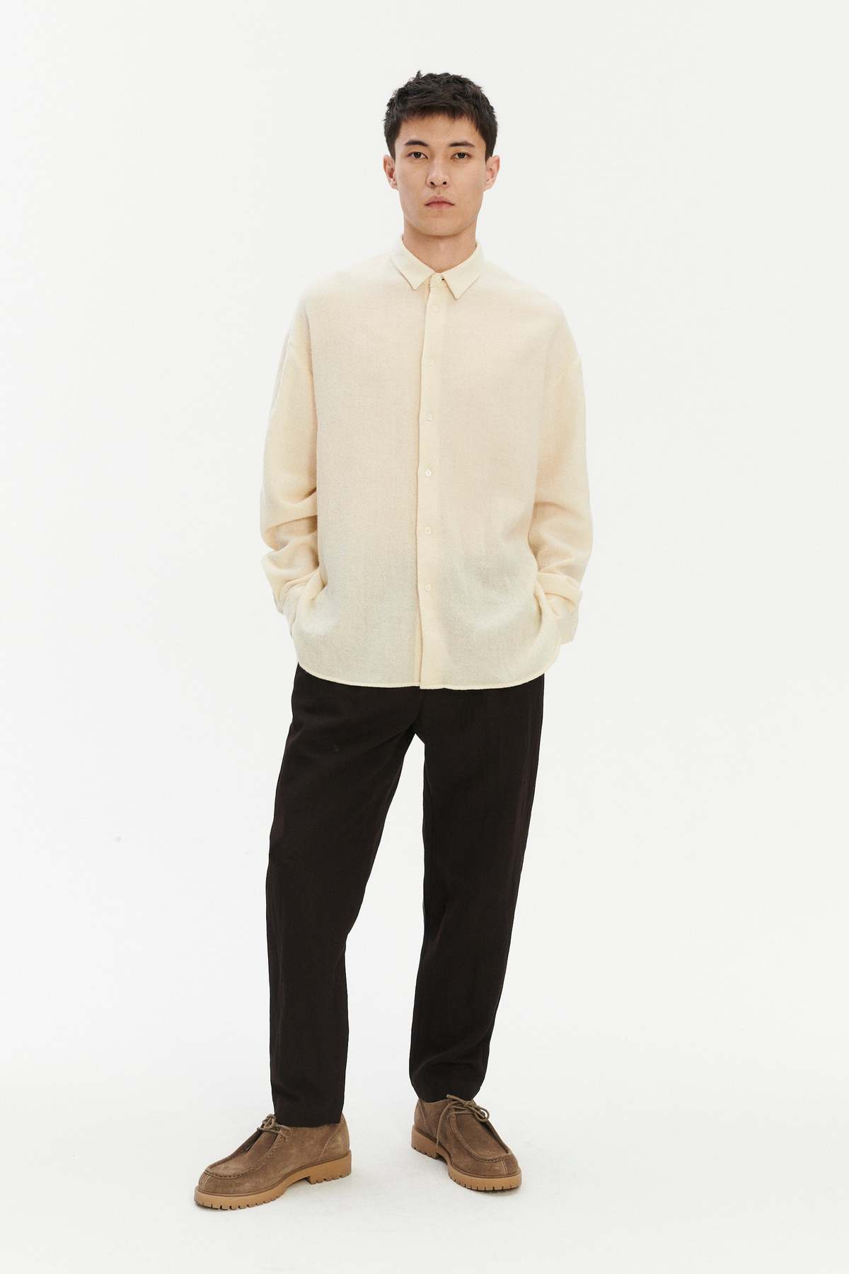 Delikatessen Oversized Shirt in Japanese Light Combed Wool - Image 2 of 8