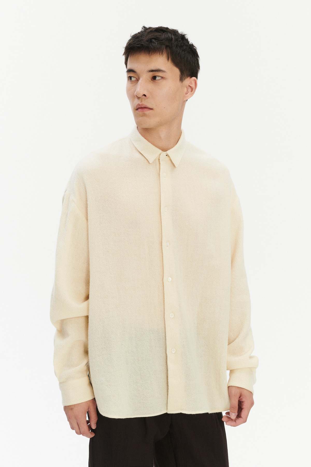 Delikatessen Oversized Shirt in Japanese Light Combed Wool - Image 5 of 8