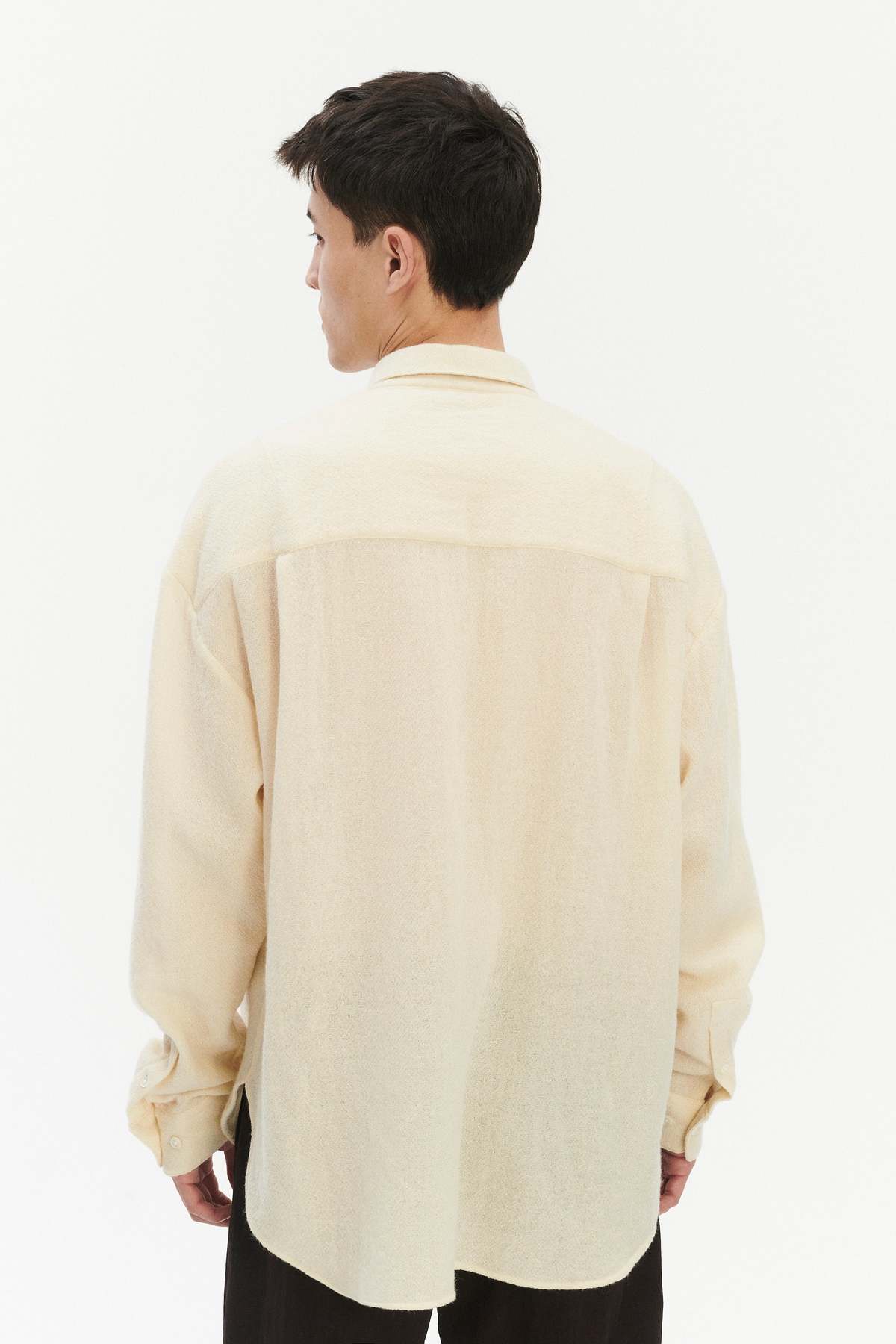 Delikatessen Oversized Shirt in Japanese Light Combed Wool - Image 6 of 8