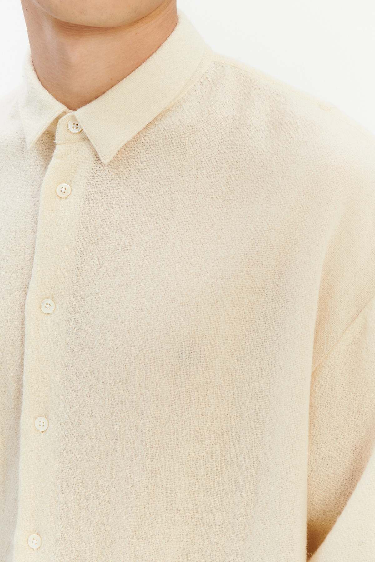 Delikatessen Oversized Shirt in Japanese Light Combed Wool - Image 7 of 8