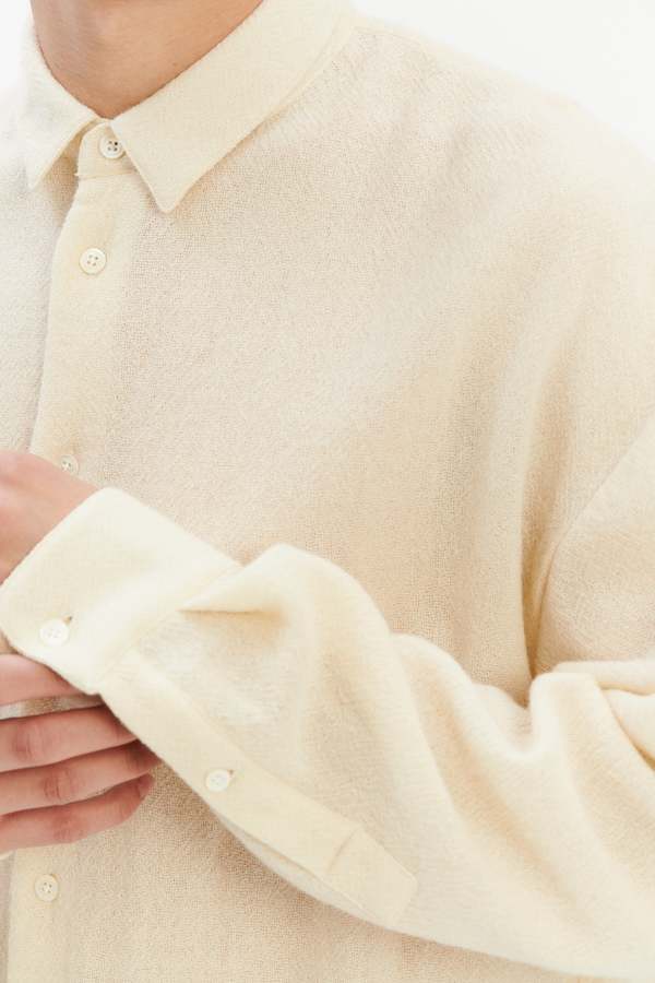 Delikatessen Oversized Shirt in Japanese Light Combed Wool