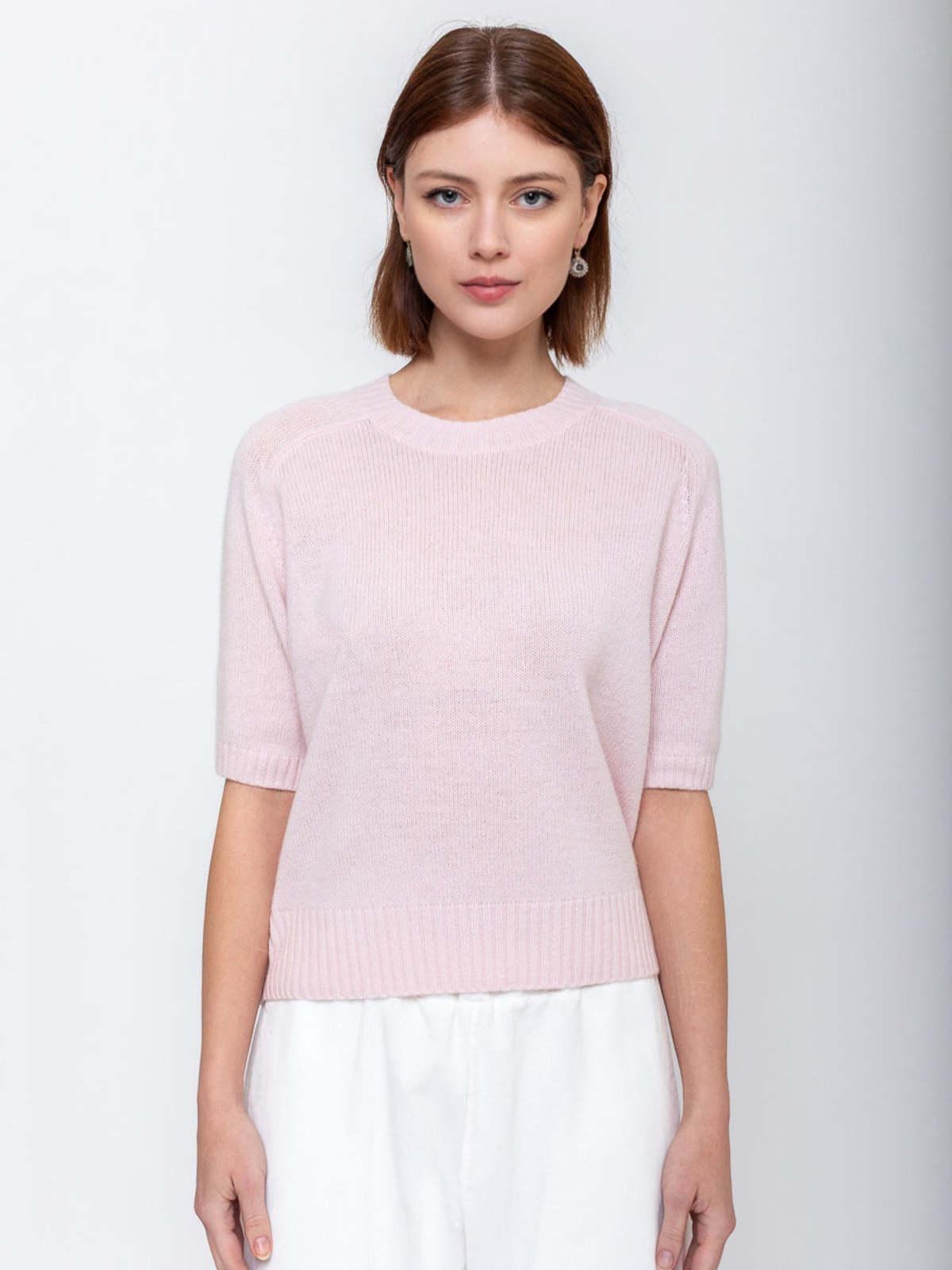 Allude Short Sleeve Cashmere Sweater - Image 3 of 6
