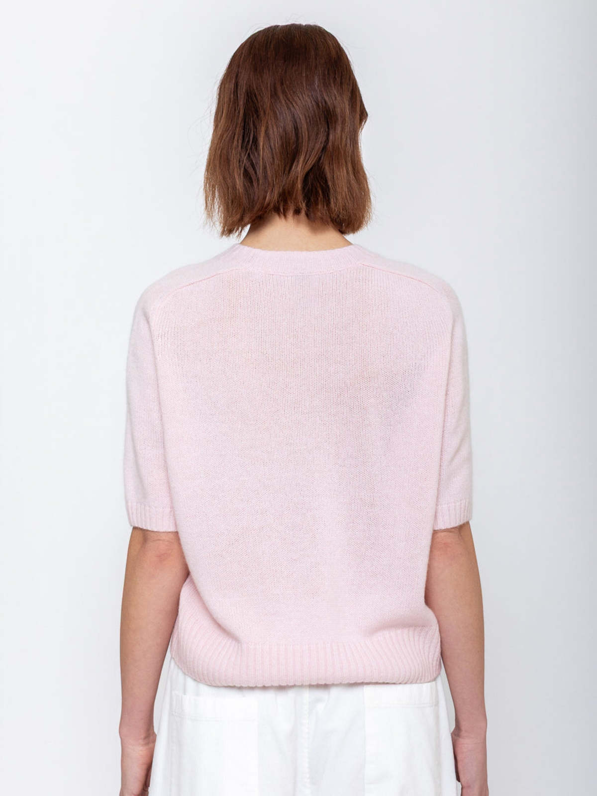Allude Short Sleeve Cashmere Sweater - Image 6 of 6