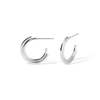 Casey Perez Small Arc Hoops Earrings - Silver - Thumbnail 1