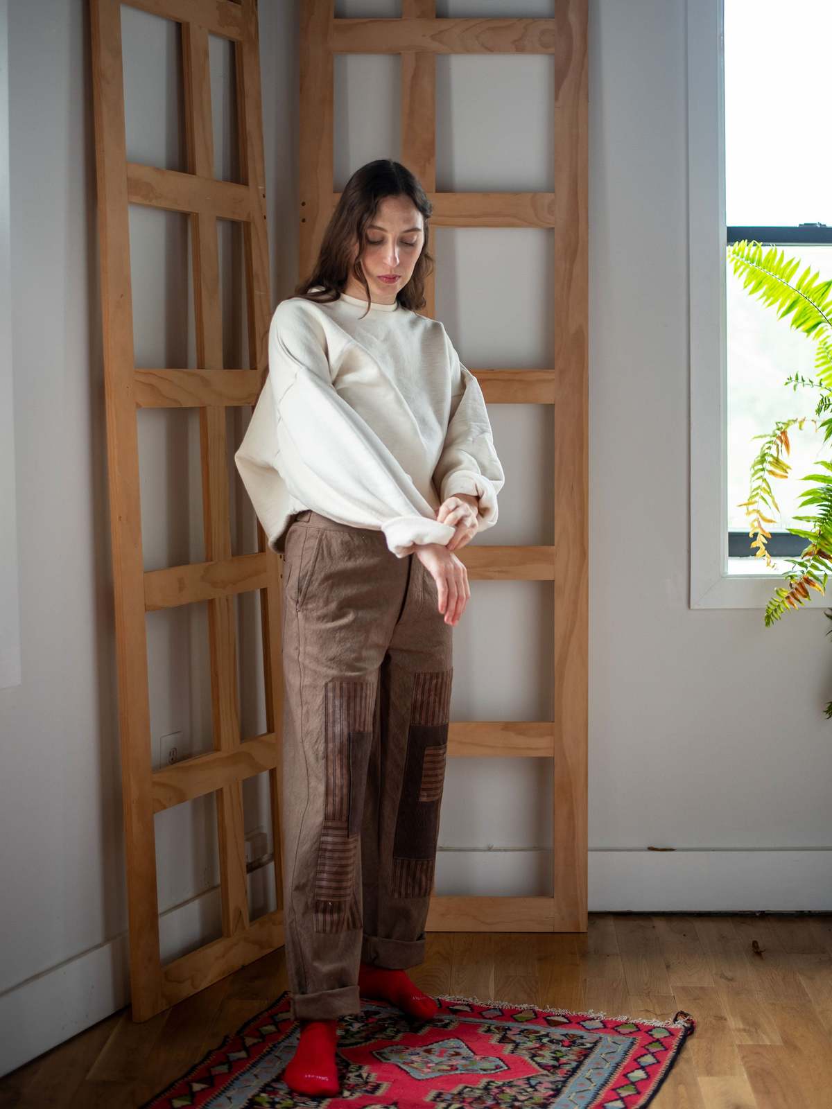 Abeline Patch Pants - Cocoa - Image 2 of 6