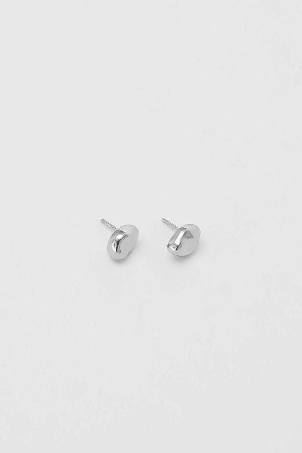 Wolf Circus Silver Bean Stud Earrings