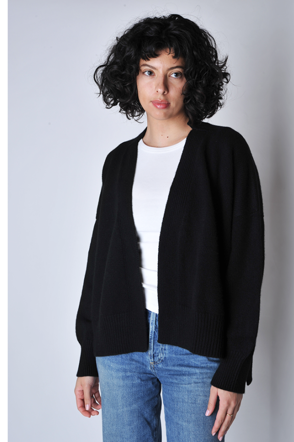 Oyuna Aire Chunky Knit Cardigan - Black