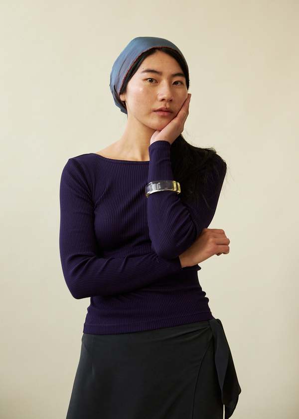 Penny Sage Ballerine Long Sleeve Top